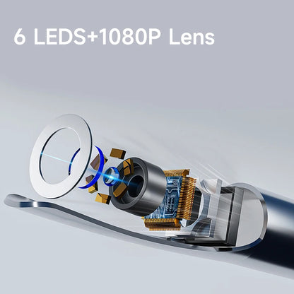 WiFi Endoscope 4.2mm 1080P Ear Picker Camera with Ear Spoon Base for iOS/Android Ear Cleaning Otoscope with Ear Wax Removal Tool