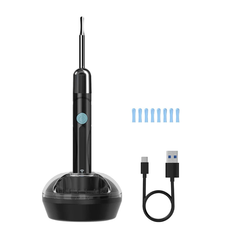 WiFi Endoscope 4.2mm 1080P Ear Picker Camera with Ear Spoon Base for iOS/Android Ear Cleaning Otoscope with Ear Wax Removal Tool